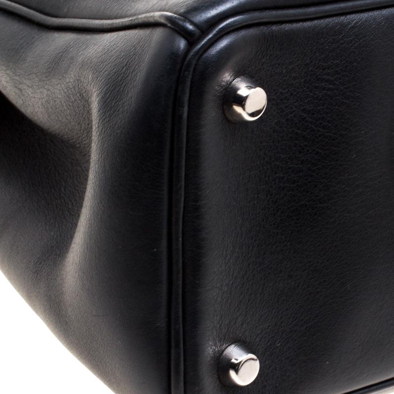 Dior Black Leather Medium Diorissimo Shopper Tote 2