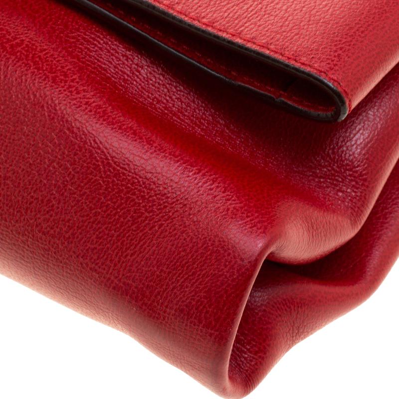 Tom Ford Red Leather Large East West Natalia Shoulder Bag 1