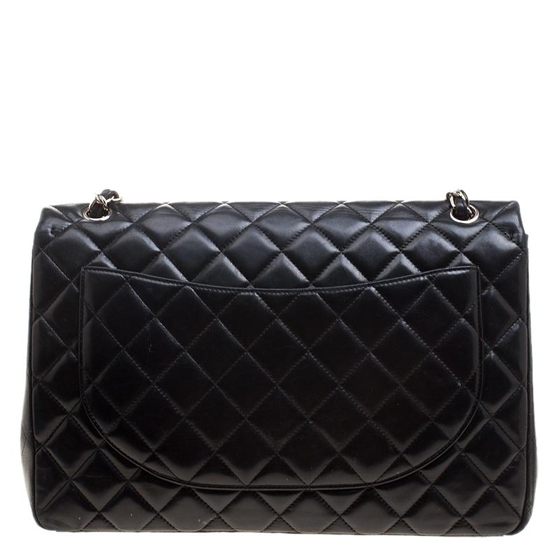 Chanel's Flap bags are the most iconic handbags. The classic single flap bag is crafted from leather and features the iconic quilted pattern. It has a double chain and leather woven strap along with a CC twist lock closure in silver tone. The flap