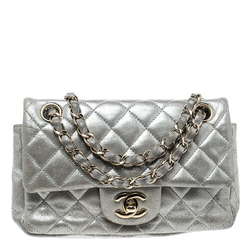 CHANEL Canvas Foil Quilted N°5 Shopper Tote 130066