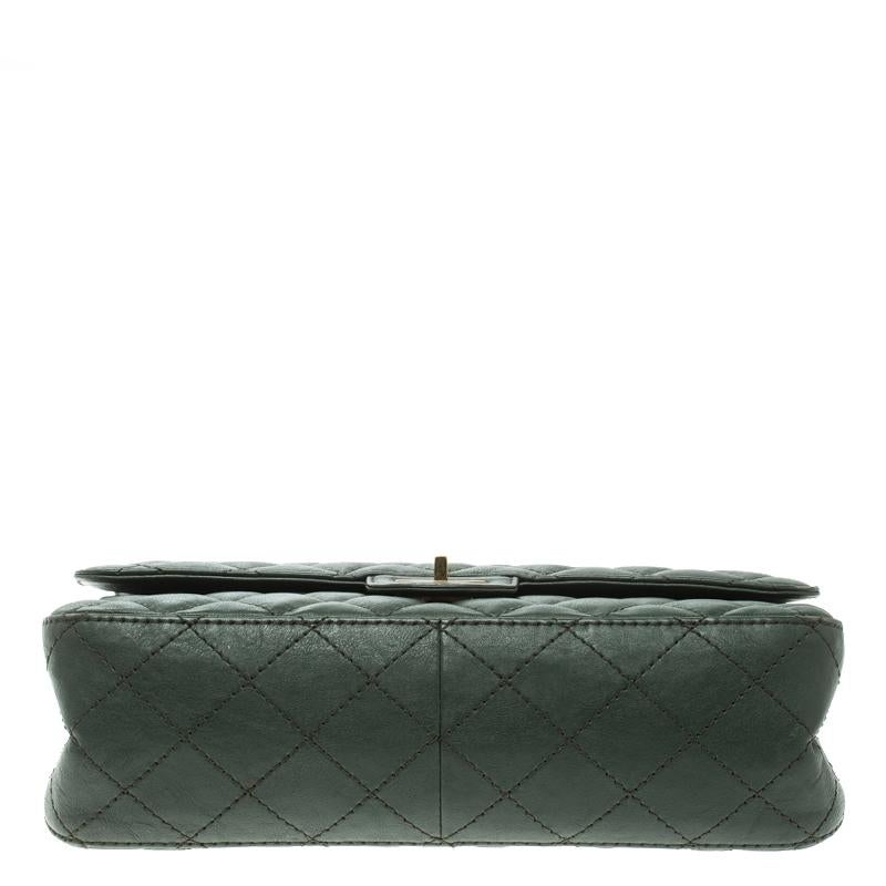 Chanel Green Quilted Leather Reissue 2.55 Classic 226 Flap Bag 2