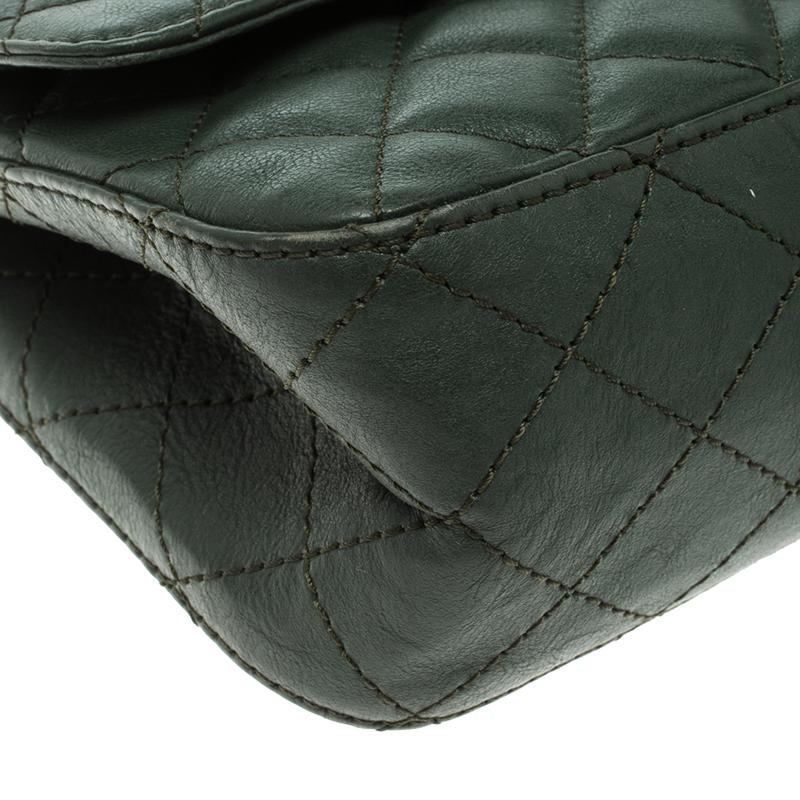 Chanel Green Quilted Leather Reissue 2.55 Classic 226 Flap Bag 4
