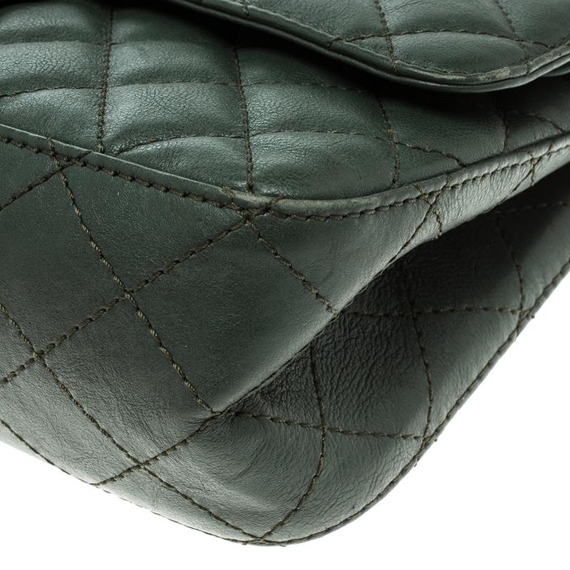 Chanel Green Quilted Leather Reissue 2.55 Classic 226 Flap Bag 7