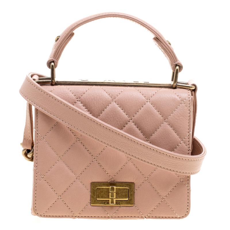 Chanel Pink Quilted Leather Small Rita Flap Shoulder Bag