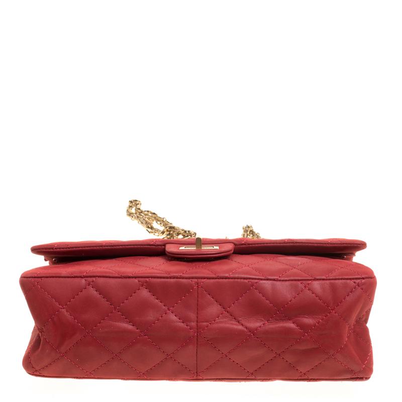 Chanel Red Quilted Leather Reissue 2.55 Classic 226 Flap Bag 2