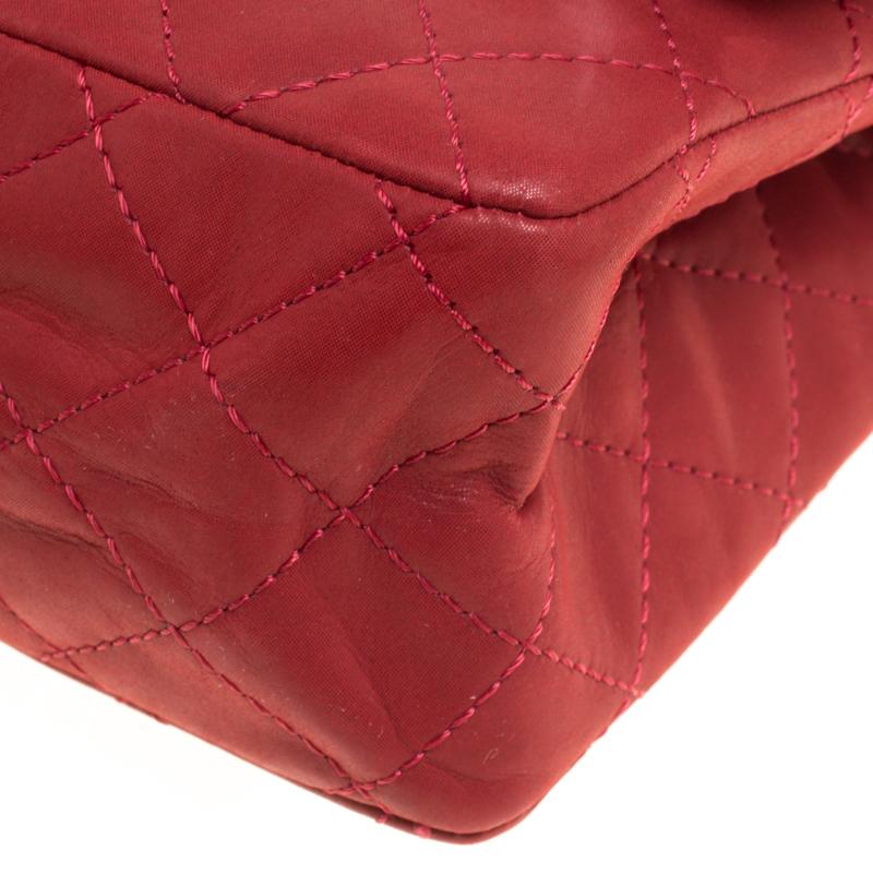 Chanel Red Quilted Leather Reissue 2.55 Classic 226 Flap Bag 5