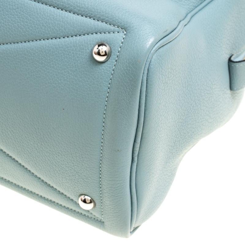 Hermes Ciel Togo Leather Palladium Hardware Victoria II Fourre Tout 35 6