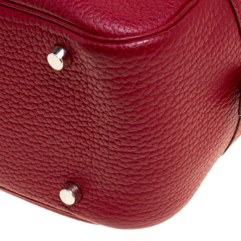 Hermes Rouge Vif Clemence Leather Plume 32cm Bag 2