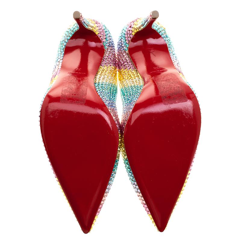 rainbow crystal heels