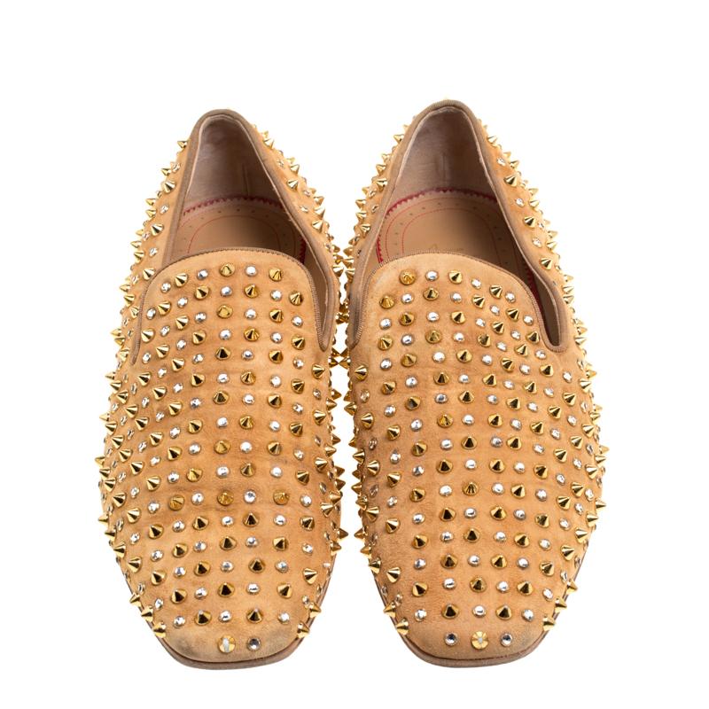 These Christian Louboutin loafers are well-made and oh, so gorgeous! They are covered in spikes and lined with leather to provide soft comfort to your feet. They are easy to slip on and they are surely going to add shine to your