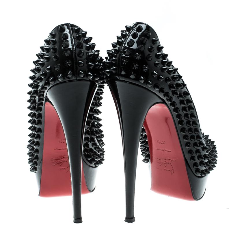 louboutin black spike heels