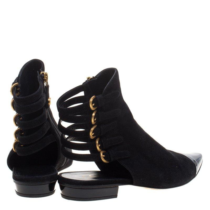 chanel flat ankle boots