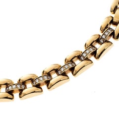 Chopard La Strada Diamond 18K Yellow Gold Chain Link Necklace