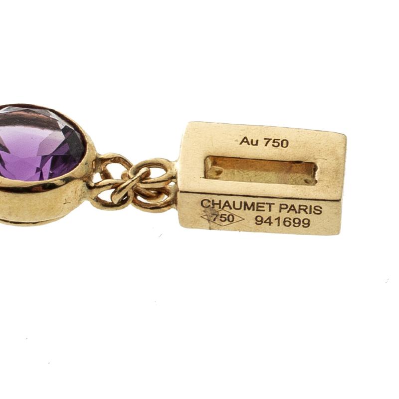 Women's Chaumet ABC Collection Amour Multicolor Gemstone Diamond Cross Pendant