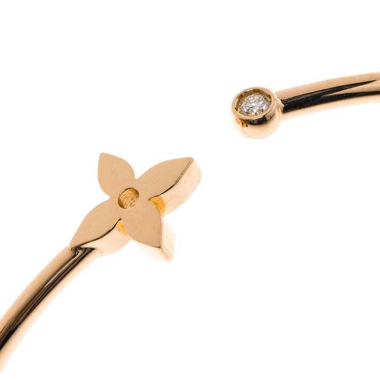 Louis Vuitton Idyll Blossom 18k Gold Diamond Cuff Bracelet for sale at  auction on 12th October