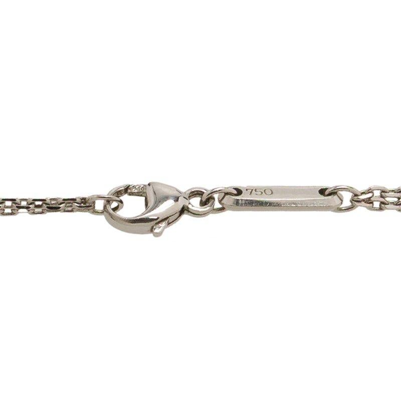 Contemporary Chopard Happy Spirit Diamond & White Gold Pendant Double Chain Necklace