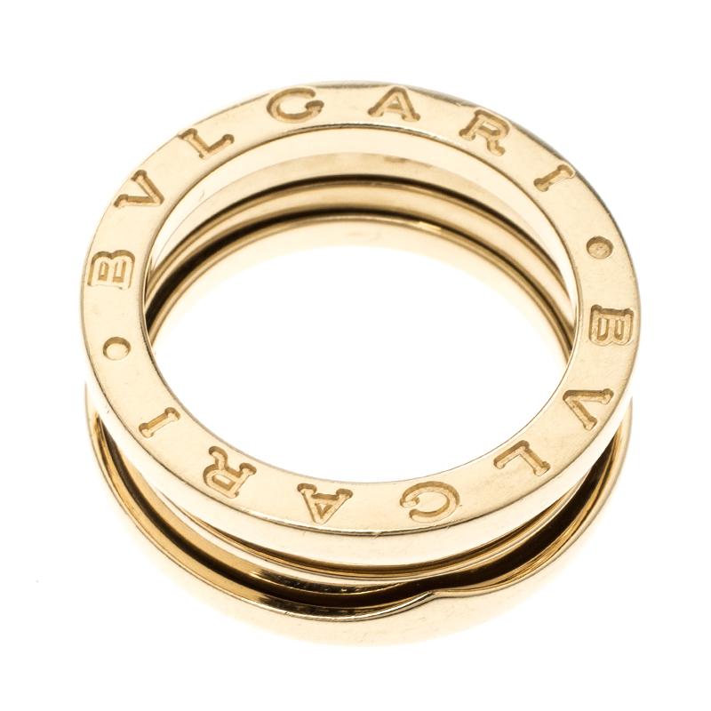 Women's or Men's Bvlgari B.Zero 1 18k Yellow Gold 3 Band Ring Size 51