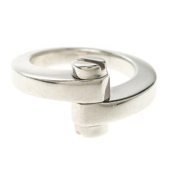 Cartier Menotte 18k White Gold Ring Size 50