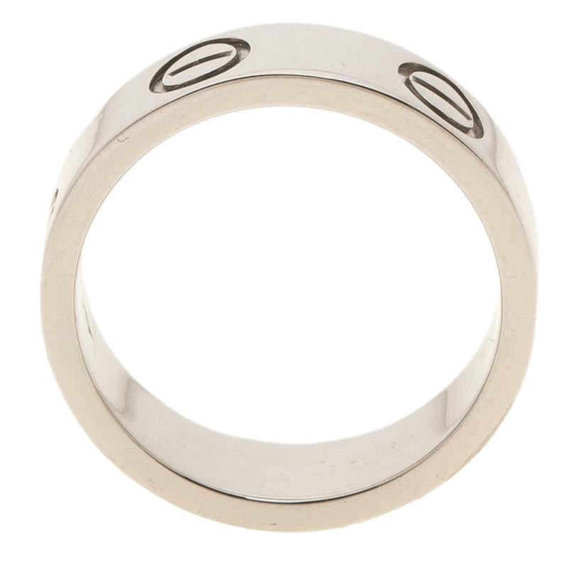 Cartier Love Platinum Band Ring Size 48 1