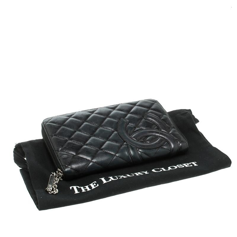 Chanel Black Quilted Leather CC Cambon Long Wallet 1