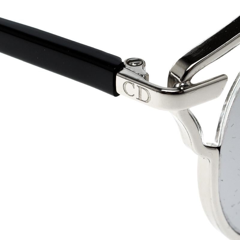 Dior Silver Mirrored APPDC So Real Round Sunglasses In Good Condition In Dubai, Al Qouz 2