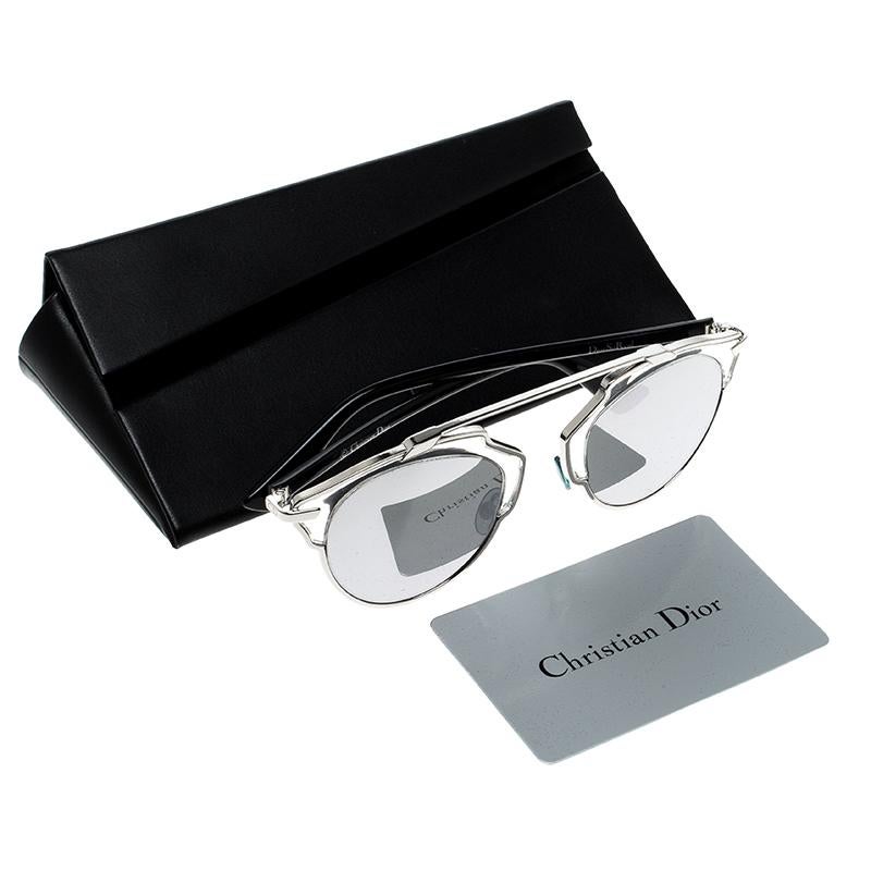 Dior Silver Mirrored APPDC So Real Round Sunglasses 1