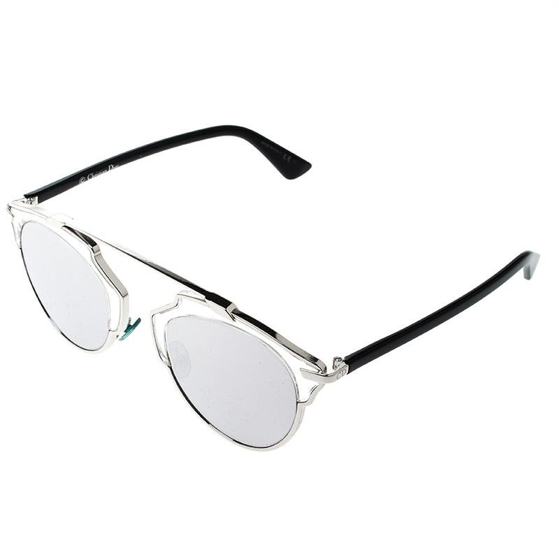 Women's Dior Silver Mirrored APPDC So Real Round Sunglasses