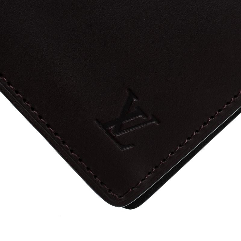 Louis Vuitton Burgundy Leather Brazza Wallet 2