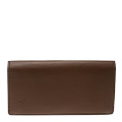 Louis Vuitton Brown Leather Brazza Wallet
