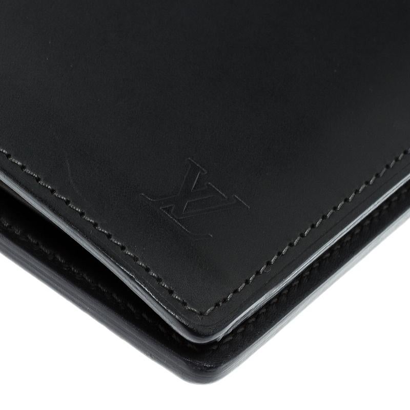 Louis Vuitton Black Leather Brazza Wallet 6