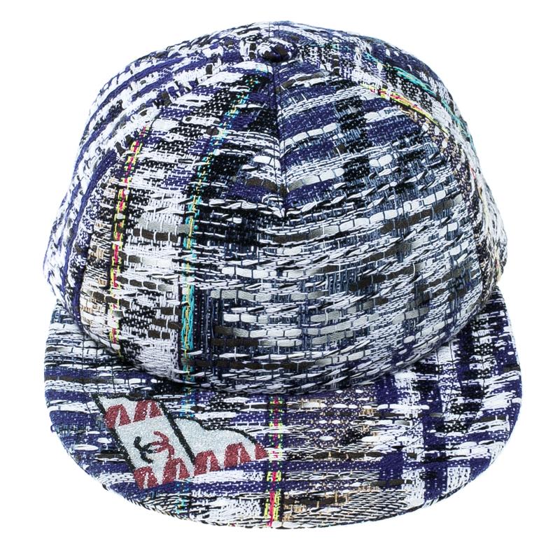 Chanel Multicolor Textured Embellished Baseball Cap