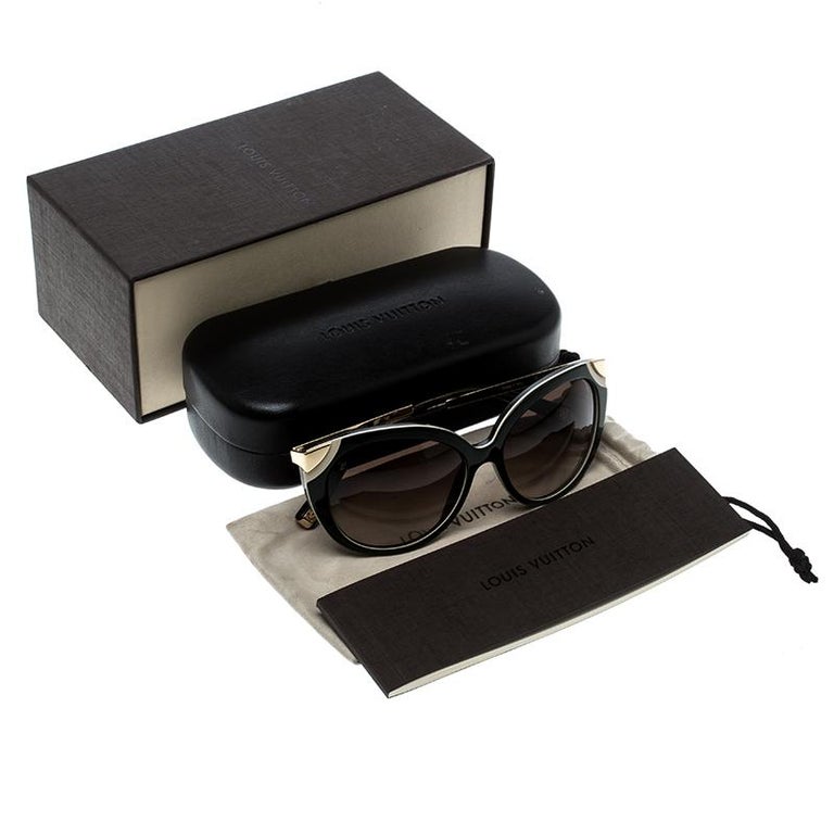 Louis Vuitton Green/Brown Gradient Z0779W Cat Eye Sunglasses at 1stdibs