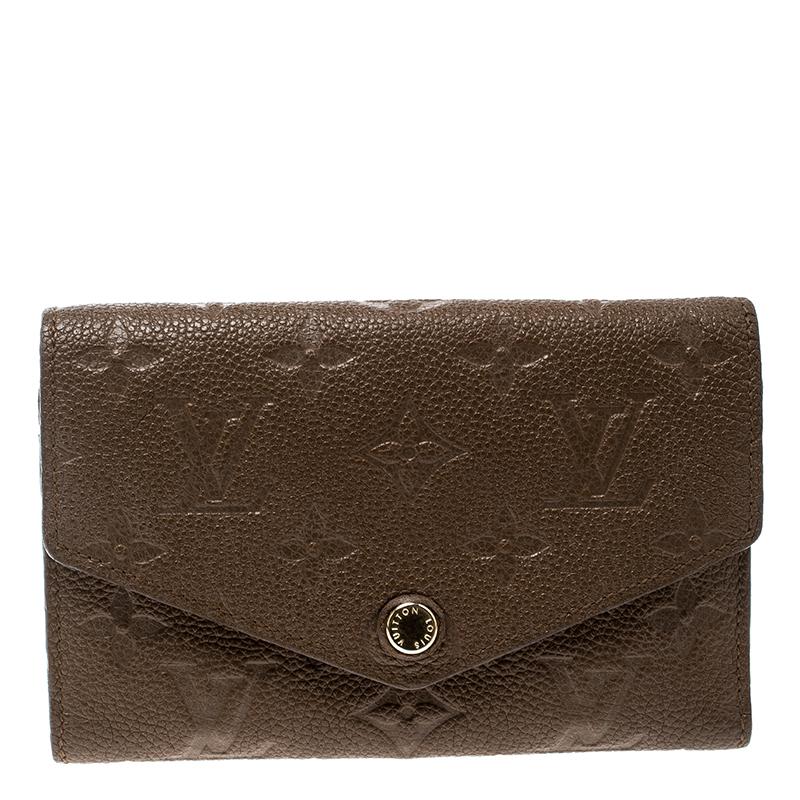 Louis Vuitton Bronze Monogram Empreinte Leather Compact Curieuse Wallet