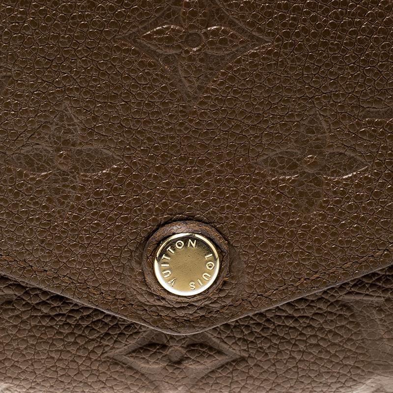 Louis Vuitton Bronze Monogram Empreinte Leather Compact Curieuse Wallet In Good Condition In Dubai, Al Qouz 2