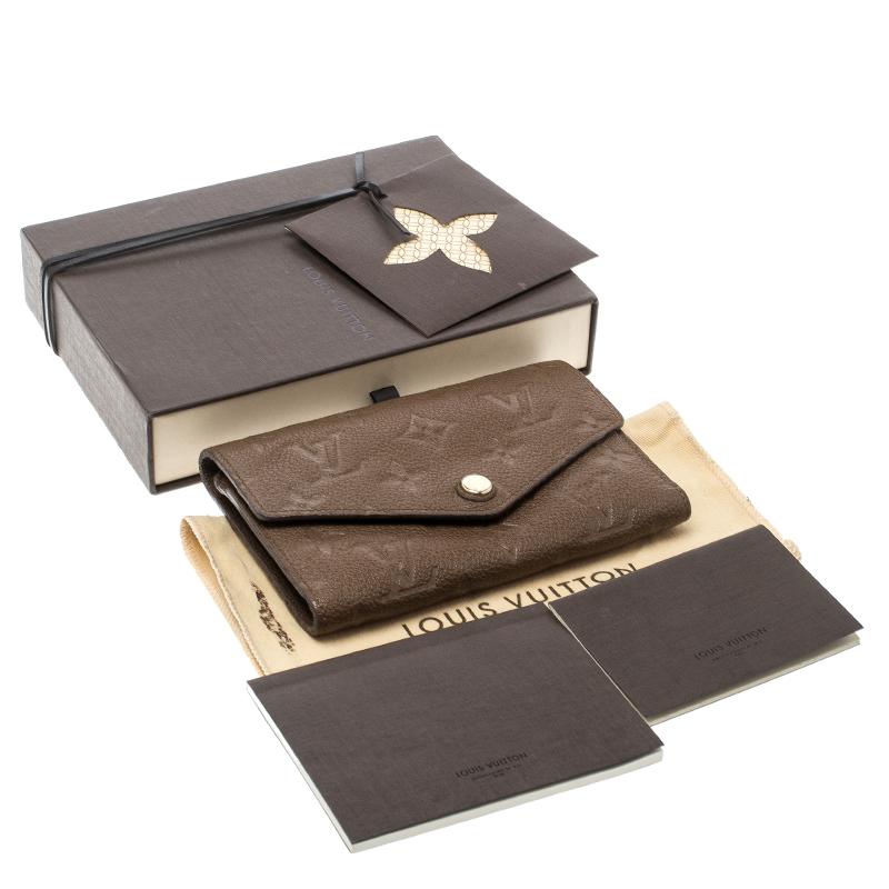 Louis Vuitton Bronze Monogram Empreinte Leather Compact Curieuse Wallet 4