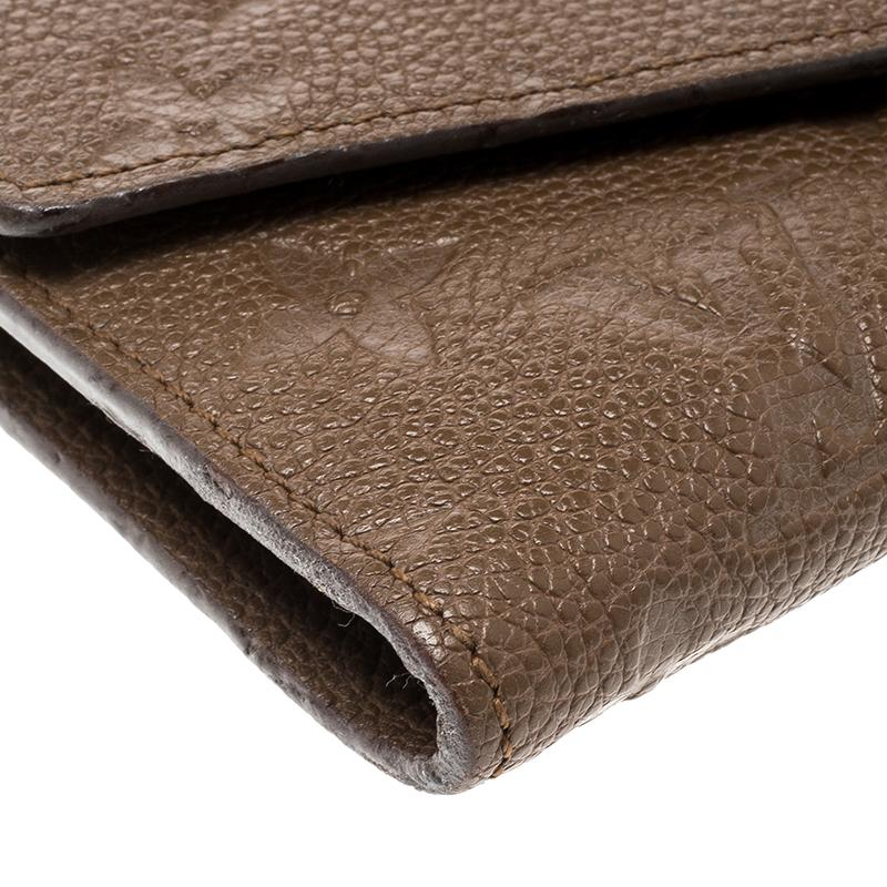 Louis Vuitton Bronze Monogram Empreinte Leather Compact Curieuse Wallet 5