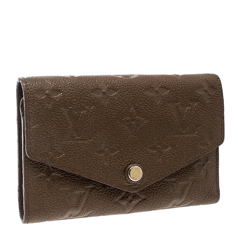 Louis Vuitton Bronze Monogram Empreinte Leather Compact Curieuse Wallet 6