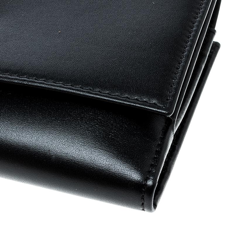 Fendi Black Leather Peekaboo Long Wallet 1