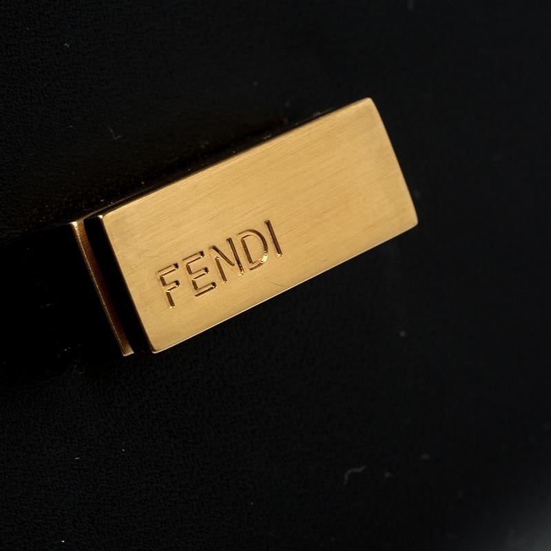 Fendi Black Leather Peekaboo Long Wallet 3