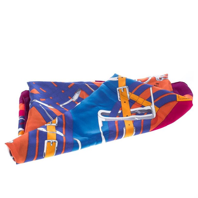 Hermes Multicolor Mors A Jouets Printed Silk Square Scarf Hermes Multicolor Mors A Jouets Printed Silk Square Scarf