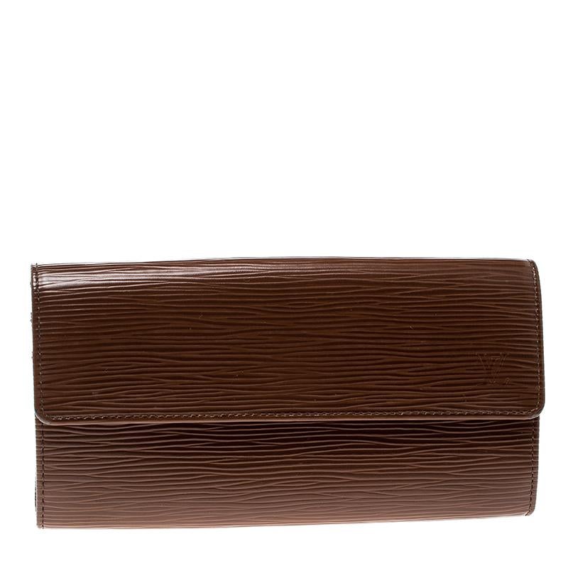 Louis Vuitton Cipango Gold Epi Leather Sarah Wallet