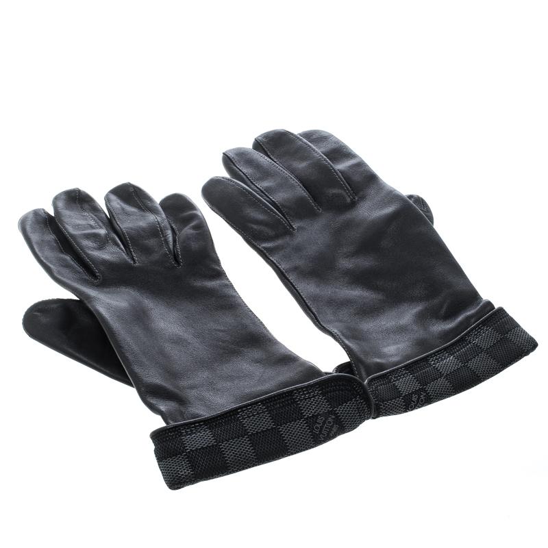 louis vuitton leather gloves
