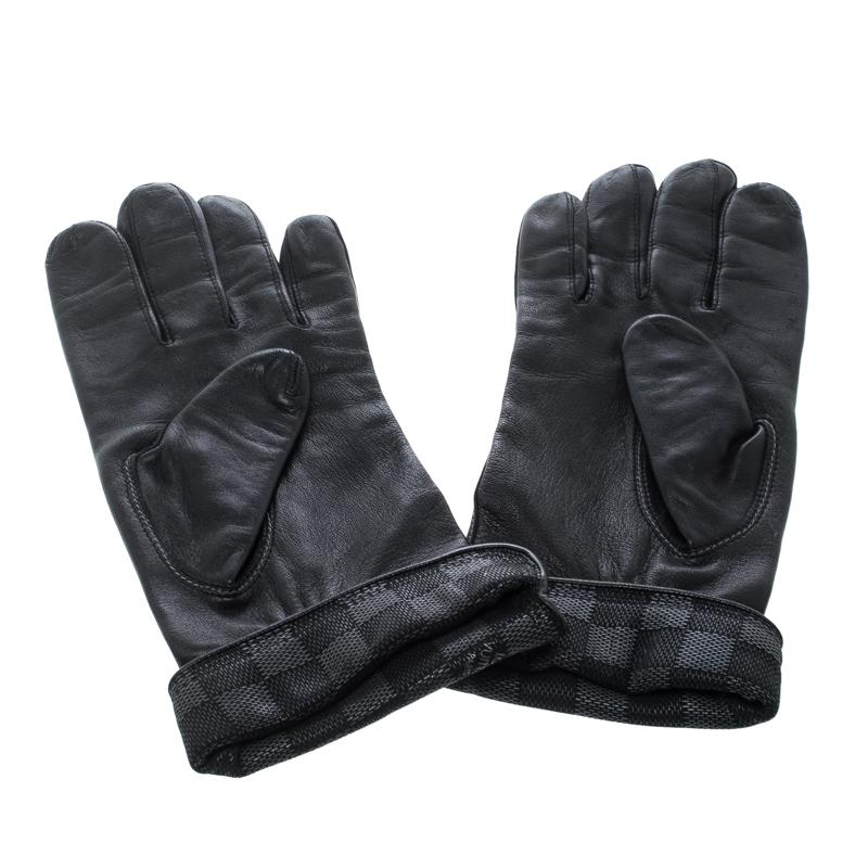 Louis Vuitton Black Leather Damier Graphite Print Gloves L For Sale at  1stDibs  louis vuitton damier gloves, louis vuitton leather gloves, louis  vuitton gloves leather