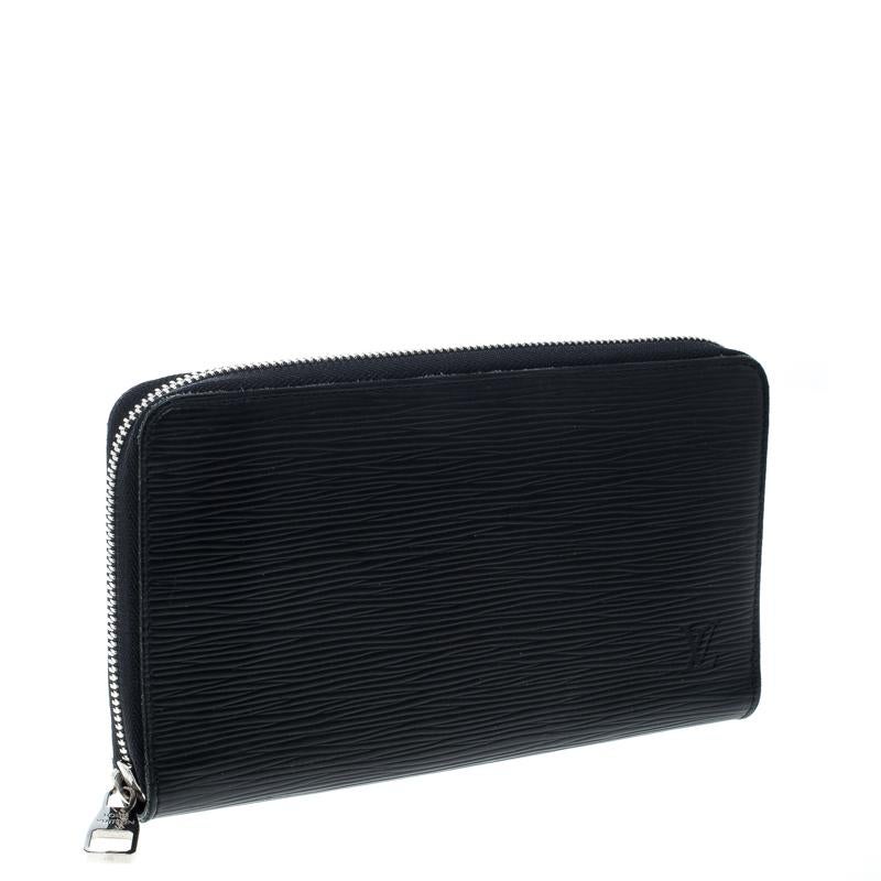 Louis Vuitton Black Epi Leather Zippy Organizer Wallet