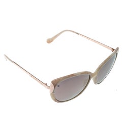 Louis Vuitton Marble/Rose Gold Mirrored Z056W Cat Eye Sunglasses