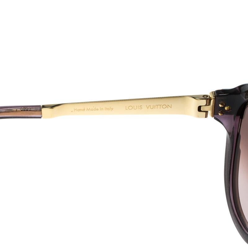 Gray Louis Vuitton Purple/Purple Gradient Z0593E Petite Soupcon Cat Eye Sunglasses