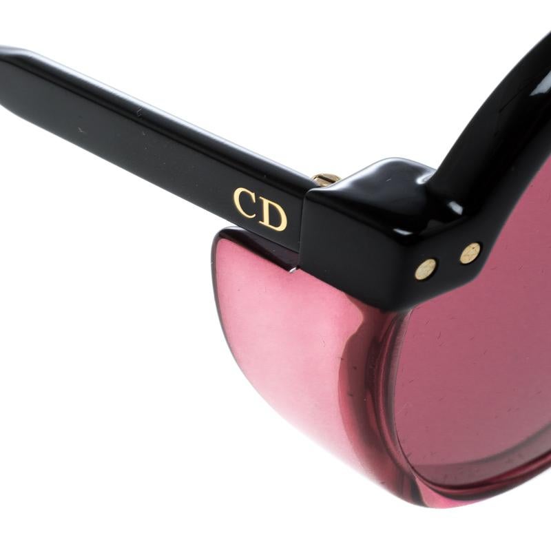 Women's Dior Black/ Pink Club 3 Aviator Sunglasses