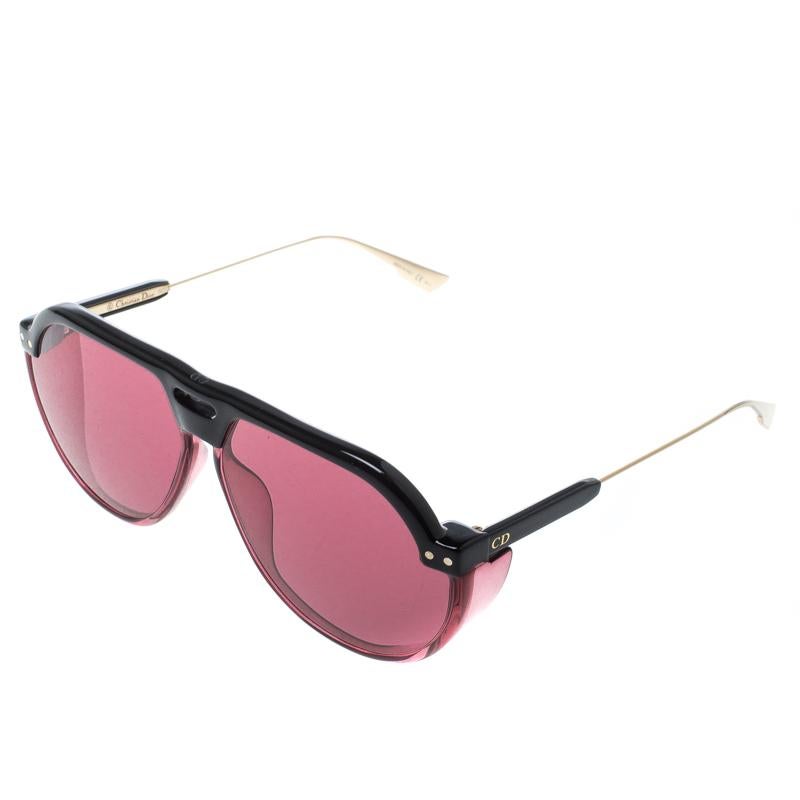 Styled to eloquently express your personal style, these Dior sunglasses come in a grand design with pink lenses and the signature CD detailed on the temples. While its design will make you stand out, the lenses will provide UV protection.

Includes: