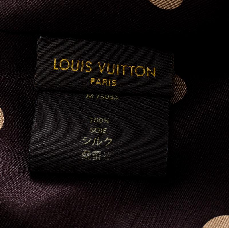 Black Louis Vuitton Dual Print Twisted Silk Choker Scarf