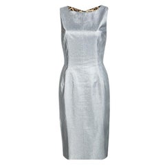 Dolce & Gabbana Silver Sleeveless Sheath Dress S